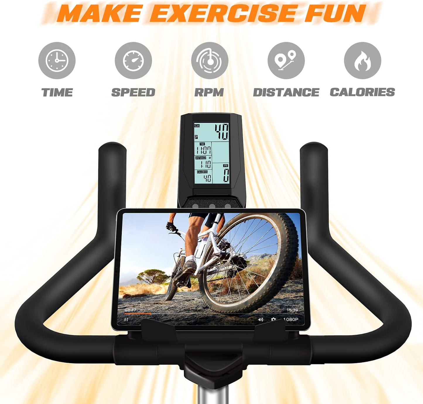 Bicicleta spinnig YOSUDA PRO - Bicicleta estática magnética cómodo cojín de asiento, conducción silenciosa