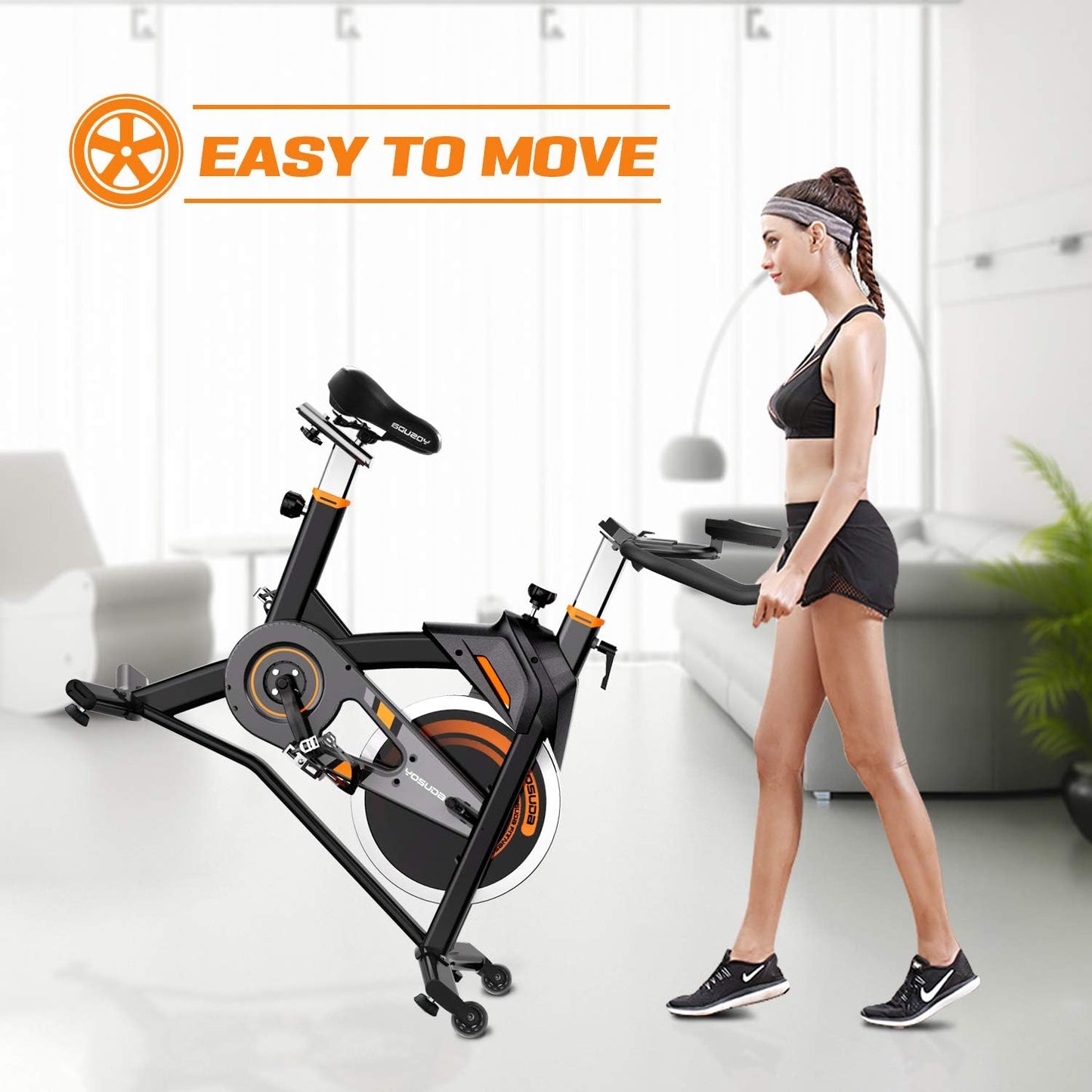 Bicicleta spinnig YOSUDA PRO - Bicicleta estática magnética cómodo cojín de asiento, conducción silenciosa