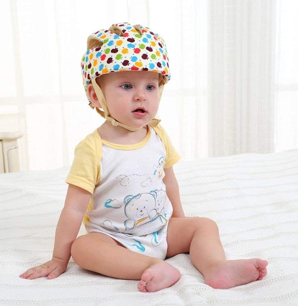 asco para Bebé de Protección y Seguridad para Niños para Proteger Cabeza Infantil; Ideal para Gatear y Bicicleta de Niño y Niña; Gorro Ajustable Impreso Protector Antigolpes