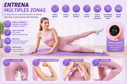 Entrenador Kegel Premium con Contador Digital | Tonifica Glúteos, Piernas y Suelo Pélvico | Fitness y Recuperación Posparto