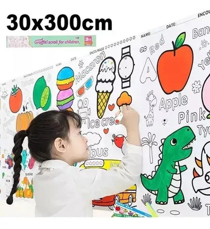 Set Kit Creativo Arte Dibujo Maleta 145 PREMIUM + ROLLO PAPEL DIBUJO