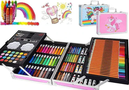 Set Kit Creativo Arte Dibujo Maleta 145 PREMIUM + ROLLO PAPEL DIBUJO
