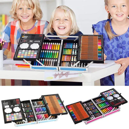 Set Kit Creativo Arte Dibujo Maleta 145 PREMIUM + ROLLO PAPEL DIBUJO