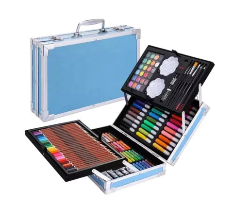 Set Kit Creativo Arte Dibujo Maleta 145 PREMIUM + ROLLO PAPEL DIBUJO