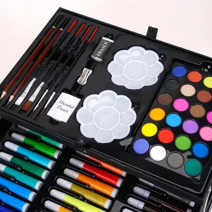 Set Kit Creativo Arte Dibujo Maleta 145 PREMIUM + ROLLO PAPEL DIBUJO