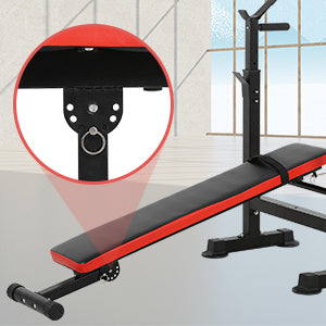 Banco de Pesas Ajustable  plegable con Soporte Convierte tu Hogar en un Gimnasio Completo