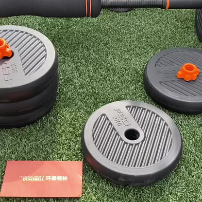 Kit Mancuernas multifuncionales 6 en 1 PRO Barra larga + Pesa russa 30KG